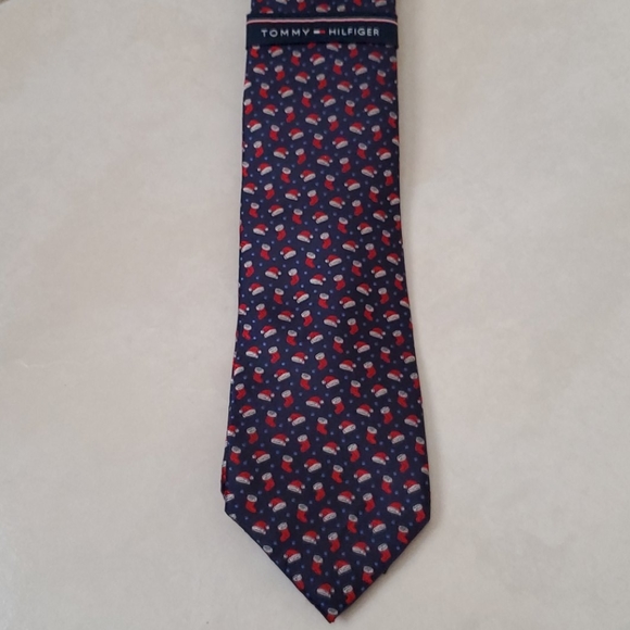 NWT Tommy Hilfiger Men's Santa Hat + Stocking Tie - Picture 5 of 5